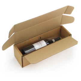 Boîte avec calage carton et film intégré pour 1 bouteille