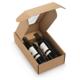 Boîte bouteilles à fenêtre (pour 2 bouteilles)