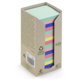 Notes couleurs 100 % recyclée Post-It 76 X 76 mm