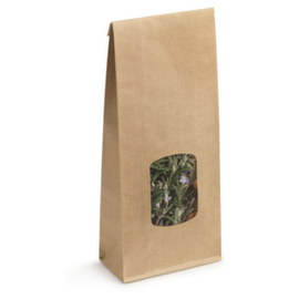 100 sachets kraft à fenêtre 100 x 290 x 55 mm
