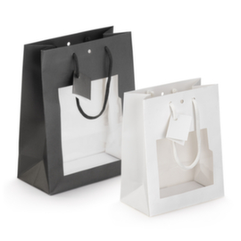 10 sacs noirs vitrine avec fenêtre latéral