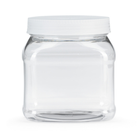 48 bocaux à couvercle vissant PET 1500 ml