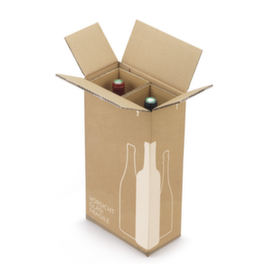 Caisse pour bouteilles avec croisillons renforcés