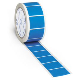 Rouleau étiquettes sécurité 80x40 bleu