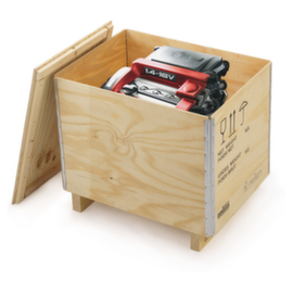 Caisse en bois contreplaqué avec chevrons RAJA