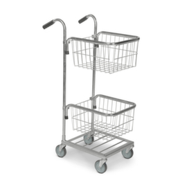 Chariot mini avec deux paniers et plateau grillagé