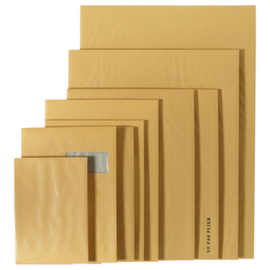 50 pochettes brunes à dos carton avec fermeture adhésive