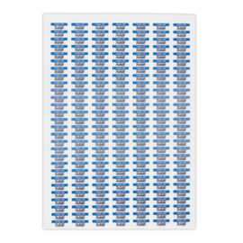 Étiquette en polyester blanc mat (50 planches)