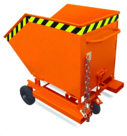 Kiepwagen voor spaanders met kraan