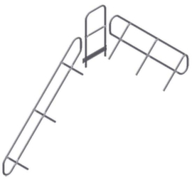 ZARGES Leuning Z600 voor overbruggingstrap met 45° helling