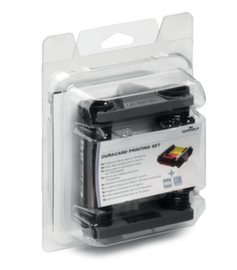 Durable Printset, YMCKO-inktlint, inktlint met RFID-codering, 100 plastic kaarten