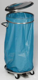 VAR RVS vuilniszakstandaard1 vuilniszakhouderH x B x D 900 x 410 x 600 mmframe RVSdeksel RVS5 wielen