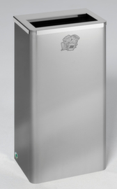 VAR RVS afvalbak B 3140 lH x B x D 600 x 310 x 220 mmwandbevestiging mogelijkromp RVS