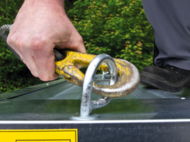 S&auml;bu Kraanlaadvoorziening voor container met ge&iuml;soleerde vloer