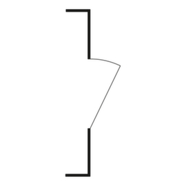 S&auml;bu Deuraanslag links voor container, breedte 1300 mm