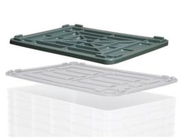 BITO Verrijdbare rechthoekige bak met dubbele bodem