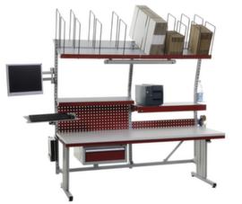 Rocholz Complete paktafel System Flex E met geperforeerde plaat en pc-uitrusting, breedte x diepte 2000 x 800 mm