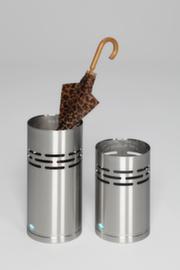 Prullenmand en paraplubak van RVSmet streepperforatie