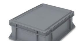 Grijze oplegdeksel voor euronorm-stapelbak