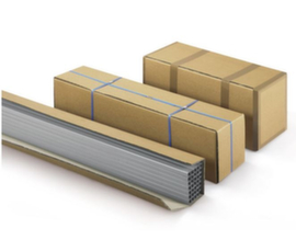 Eindeloos golfkarton zigzag gevouwen