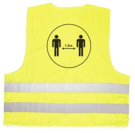 Waarschuwingsvest met opdruk “1,5 m”