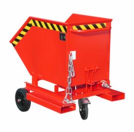 Bauer Kiepwagen voor spaanders met kraan