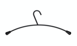 Hoogwaardige kledinghanger van metaal met houten eindstukken