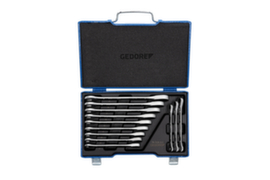 GEDORE 7 R-012 Set steeksleutels met ringratel 12 stuks 8-19 mm