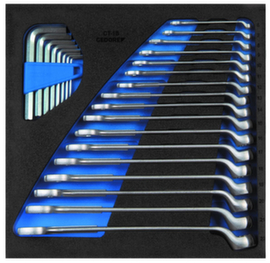GEDORE 1500 CT2-1 B Combinatiesleutelset in controlegereedschapmodule
