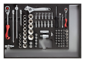 GEDORE RED R22350000 Dopsleutelset 1/4"+1/2" CT module 84-delig