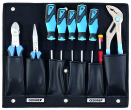 GEDORE 1100 W-001 Gereedschapskaart met assortiment tangen/schroevendraaiers