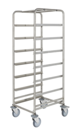 Kongamek Pickwagen met open frame voor kunststof bakken, draagvermogen 150 kg, 7 etages