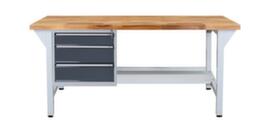 Werkbank met massief beukenhouten blad