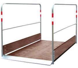 Schake Greppelbrug met trede van aluminium