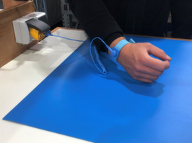 ESD-werkplekmatten-set ELEKTRON van vinyl