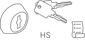C+P Cilinderslot Classic Plus met veiligheidscertificaat voor garderobekast of lockersysteem