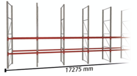 META Palletstelling MULTIPAL voor 54 pallets, 17275 mm breed, 3 opslagniveaus
