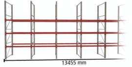 META Palletstelling MULTIPAL voor 56 pallets, 13455 mm breed, 4 opslagniveaus