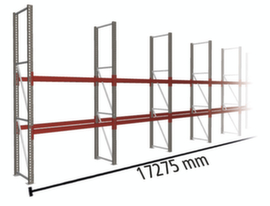 META Palletstelling MULTIPAL voor 27 pallets, 17275 mm breed, 3 opslagniveaus