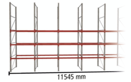 META Palletstelling MULTIPAL voor 24 pallets, 11545 mm breed, 4 opslagniveaus