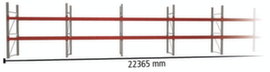 META Palletstelling MULTIPAL voor 48 pallets, 22365 mm breed, 3 opslagniveaus
