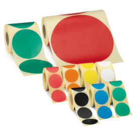 Blauwe verwijderbare signaaletiketten diameter 90 mm