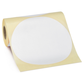 Witte verwijderbare signaaletiketten diameter 150 mm