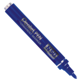 Permanente marker met ronde punt Pentel blauw
