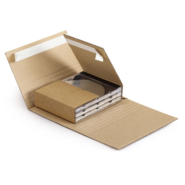Multimedia kruiswikkelverpakking met zelfklevende sluiting 14x12,5 cm- 1 tot 4 CD's