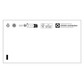 Paklijstenvelop 35 micron 60% gerecycleerd 230 x 125 mm