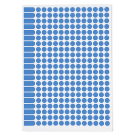 Ronde gekleurde signaaletiketten diameter 15mm blauw