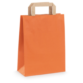 Draagtas van kraftpapier met platte oren oranje 32x16x39 cm