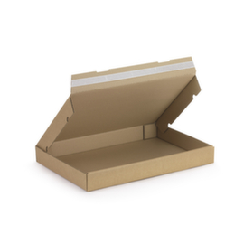 Extra platte doos met zelfklevende sluiting bruin Raja 43 x 31 x 5 cm