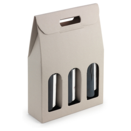 Flesdraagkarton van microgolfkarton Horizon voor 3 flessen